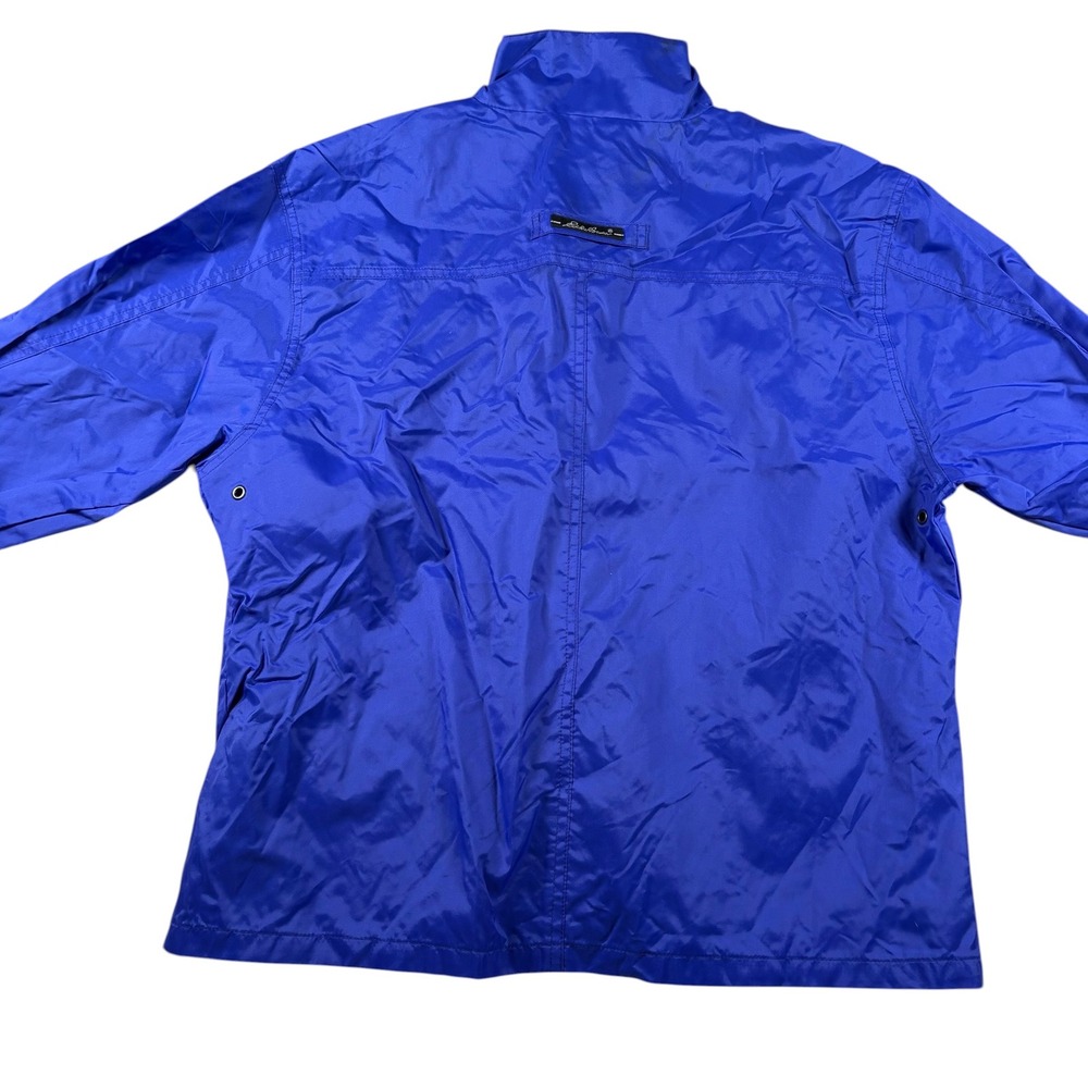 VTG Eddie Bauer Womens Windbreaker Jacket Blue Full Zip Mesh Lined L Hong Kong - Picture 3 of 9